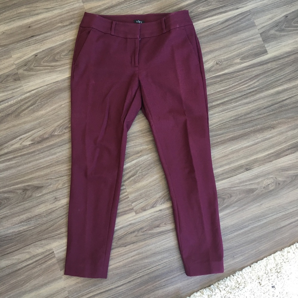 Loft “Julie” Skinny Eggplant Purple Dress pants